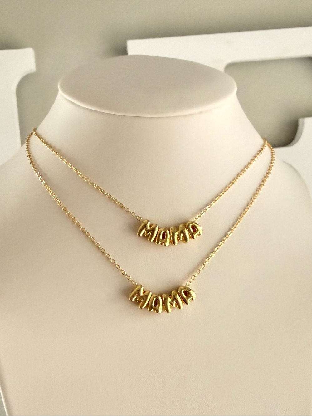 Gold 'MAMA' Letter Necklace - Women’s Jewelry